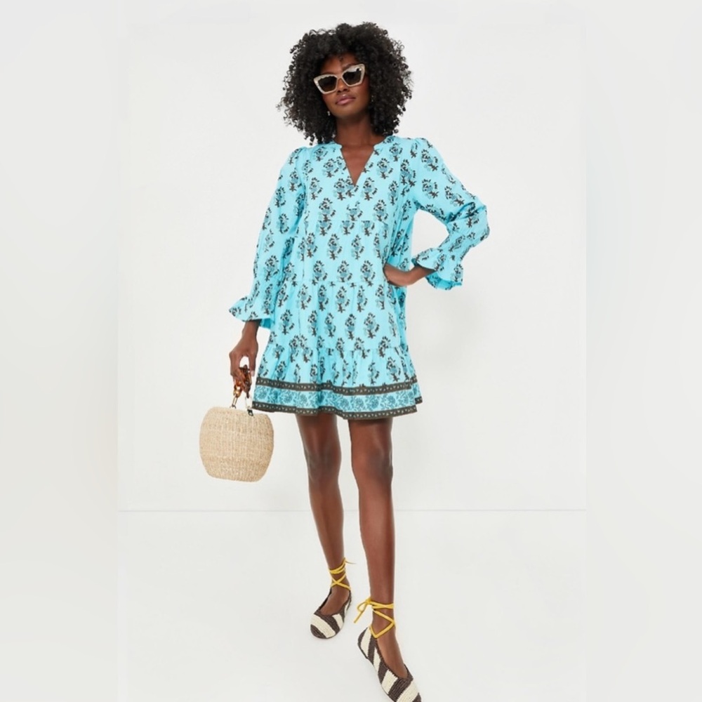 TNuck Beach Tropical Turquoise Bouquet Kenzo Coverup